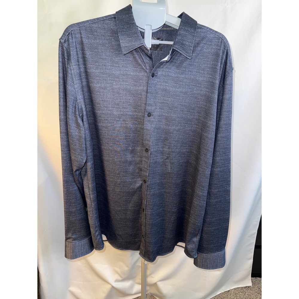 Maven Co-Op Mens Essential Performance Shirt Navy Blue Snap Front 2XL MV0077D
